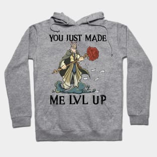 Roleplaying RPG Valentines Day Romantic Level Up Wizard Gift Hoodie